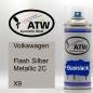 Preview: Volkswagen, Flash Silber Metallic 2C, X9: 400ml Sprühdose, von ATW Autoteile West.